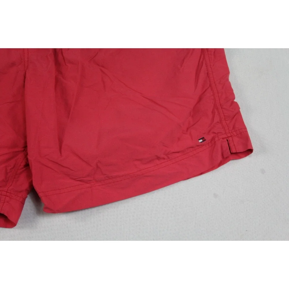 Tommy Hilfiger Men Red Board Shorts Trunks Meshed Summer Beach Size XXL